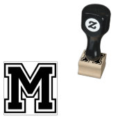 Classic Letter M Initiaal Rubberstempel (Gestempeld)