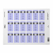 Classic Letter S Monogram Verticale Adresetiketten Etiket (Full Sheet)
