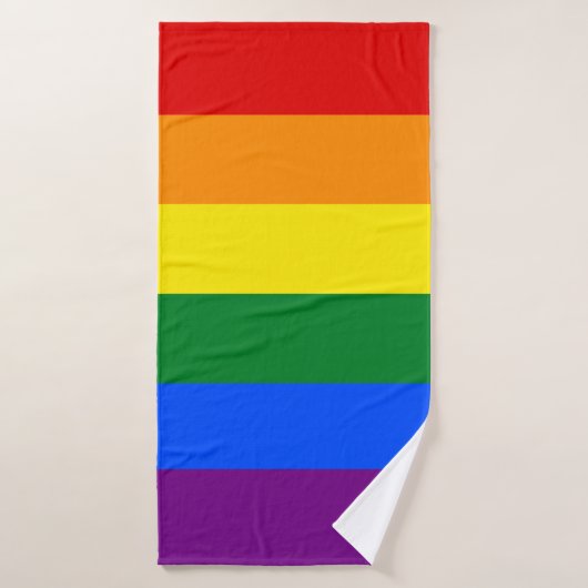 Classic LGBTQ Rainbow Pride drapeau (Serviette de bain)
