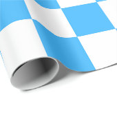 Classic light blue checkerboard  cadeaupapier (Rol Hoek)