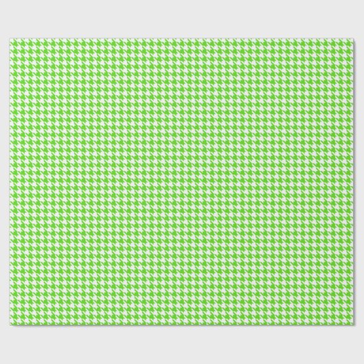 Classic Light Green and White Houndstooth Pattern  Cadeaupapier (Vlak)