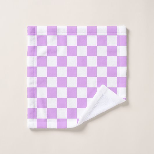 Classic light lavender checkerboard  (Gant de toilette)