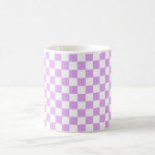 Classic light lavender checkerboard  koffiemok (Center)