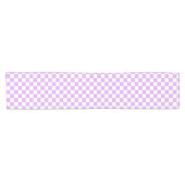 Classic light lavender checkerboard korte tafelloper (Horizontaal)