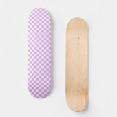 Classic light lavender checkerboard  skateboard (Voorkant)