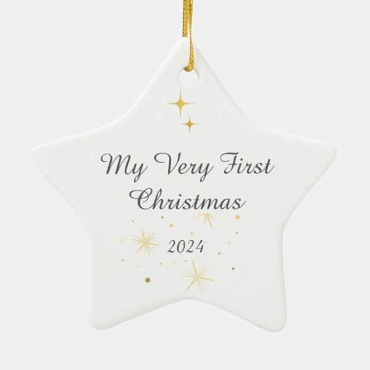 Classic Lijst Baby's eerste kerst Ornament (Achterkant)