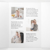 Classic Lijst BEWERKBARE KLEUR Trifold Vakantie Ka Drieluik Uitnodiging (Binnenkant midden)