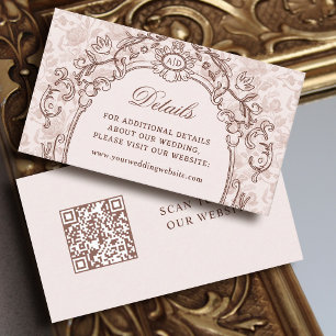 Classic  Lijst Wedding Details Website Informatiekaartje