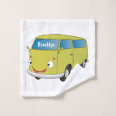 Classic lime green van cartoon (Gant de toilette)