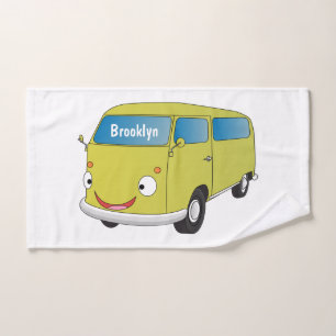 Classic lime green van cartoon