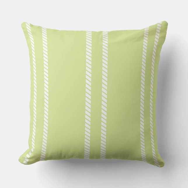 Classic Lime with Stripes Throw Pillow Kussen (Voorkant)