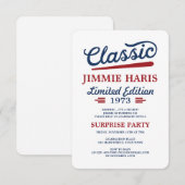 Classic Limited Edition Grappige Verjaardag Kaart (Voorkant / Achterkant)