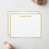 Classic look Gold Calligraphy Script Text Sjabloon (Voorkant / Achterkant in situ)