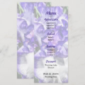 Classic Look Iris Closeup Menu Mariage (Devant / Derrière)