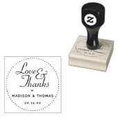 Classic Love & Bedankt Wedding Favor Rubberstempel (Gestempeld)