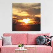 Classic Love is Forever Sunset Memorial Canvas Afdruk (Insitu (Woonkamer))