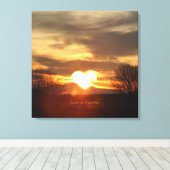 Classic Love is Forever Sunset Memorial Canvas Afdruk (Insitu (Houten vloer))