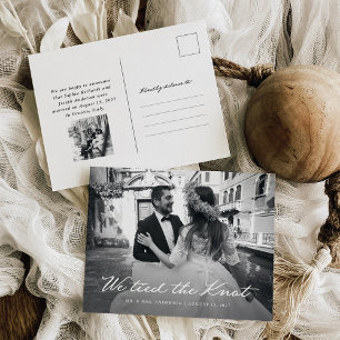 Classic Love We Tied The Knot Wedding Aankondiging