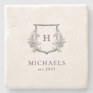 Classic Luxe, aangepast monogrammed Stone Onderzet Stenen Onderzetter