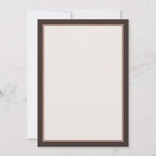 Classic Luxe | Brown Neutral Rehearsal Dinner Kaart (Achterkant)