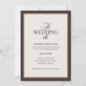 Classic Luxe | Brown Neutral Wedding Kaart (Voorkant)