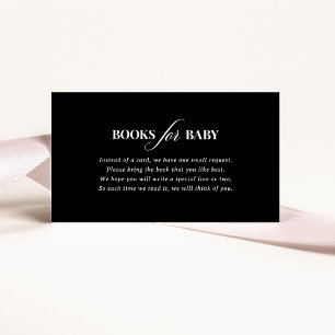 Classic Luxe   Donkere zwarte boeken voor Baby Informatiekaartje