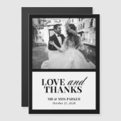 Classic Luxe | Elegante trouwfoto Dank u Magnetische Uitnodiging (Voorkant / Achterkant)