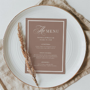 Classic Luxe Mocha Taupe Rand Neutrale Trouw Menu