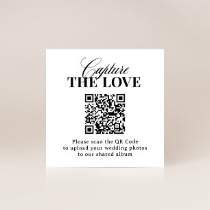 Classic Luxe QR Code Wedding Leg de liefde vast Informatiekaartje