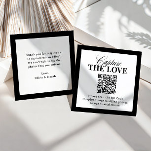 Classic Luxe QR Code Wedding Leg de liefde vast Informatiekaartje