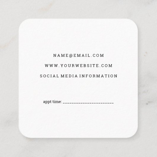 Classic Marbre Retro Étiquette Barber (Dos)