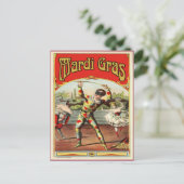 Classic Mardi Gras Harlaquin Briefkaart (Staand voorkant)