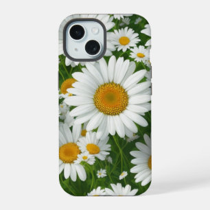 Classic marguerite motif blanc champs fleuris verd