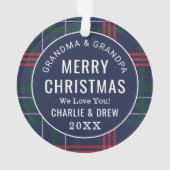 Classic Marine Rouge Vert Tartan Plaid Photo perso (dos)