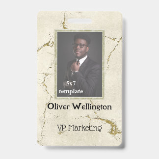 Classic Marmer Convention Medewerker ID Label Badge