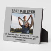 Classic Meilleur Papa jamais Proverbes 20:7 Plaque (Côté)