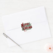 Classic Merry Christmas Gift Label Stickers (Envelop)