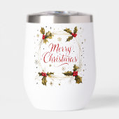 Classic Merry Christmas Kaart met Holly Design (Voorkant)
