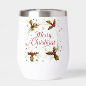 Classic Merry Christmas Kaart met Holly Design (Achterkant)