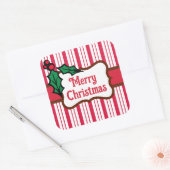 Classic Merry Christmas Pepermunt Stickers (Envelop)
