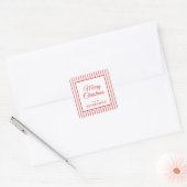 Classic Merry Christmas Square Sticker (Envelop)