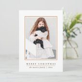 Classic Merry Red Pset Print Feestdagenkaart (Staand voorkant)