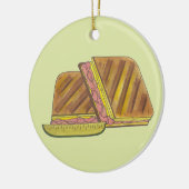Classic Miami Cuban Sandwich Ham Pork Swiss Cheese Keramisch Ornament (Links)