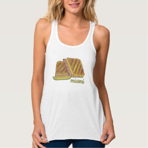 Classic Miami Cuban Sandwich Ham Pork Swiss Cheese Tanktop