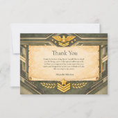 Classic Military Graduation Ceremony Bedankkaart (Voorkant)