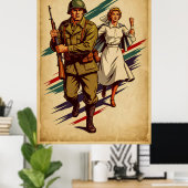Classic Military Recruitment Poster in Retro-stijl (Thuiskantoor)
