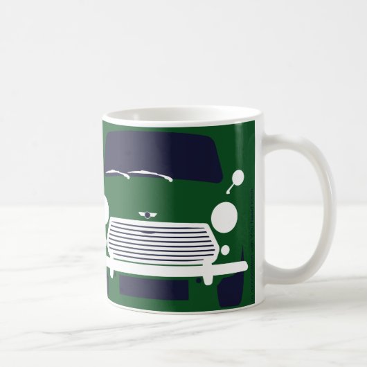 Classic Mini Cooper minimalistische mok kunst (Rechts)