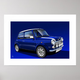 Classic Mini Cooper Poster Illustratie