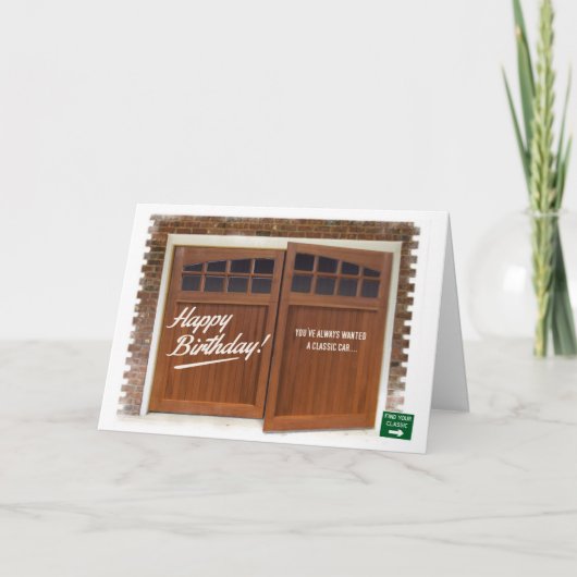 Classic Mini Verjaardag Kaart (Voorkant)