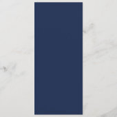 Classic Minimal Marine Blue Gold Mariage Menu du d (Dos)